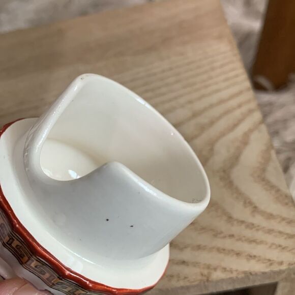 As Is Damaged Copeland Spode Indian Tree Small Pitcher Orange Floral Scallop - Picture 14 of 17